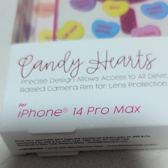Pink Sky Candy Hearts iPhone 14 Pro Max Case - Multicolor - Picture 3 of 5
